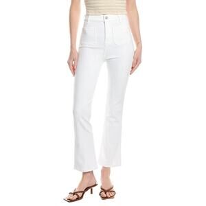 7 For All Mankind Luxe Vintage Love Again White High Waist Slim Kick Jeans 27